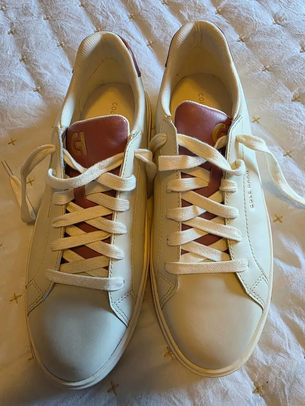 Cole Haan GrandPro Topspin Sneaker in White/Rose